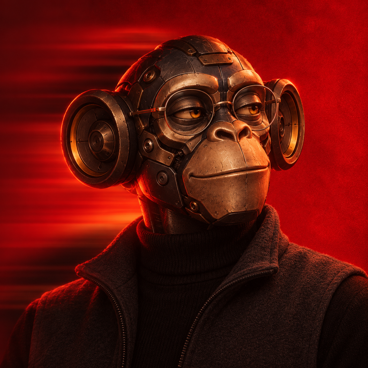 Robot monkey portrait of the GTM Director