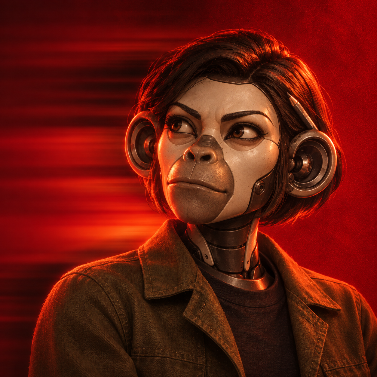 Robot monkey portrait of the Account Research Analyst