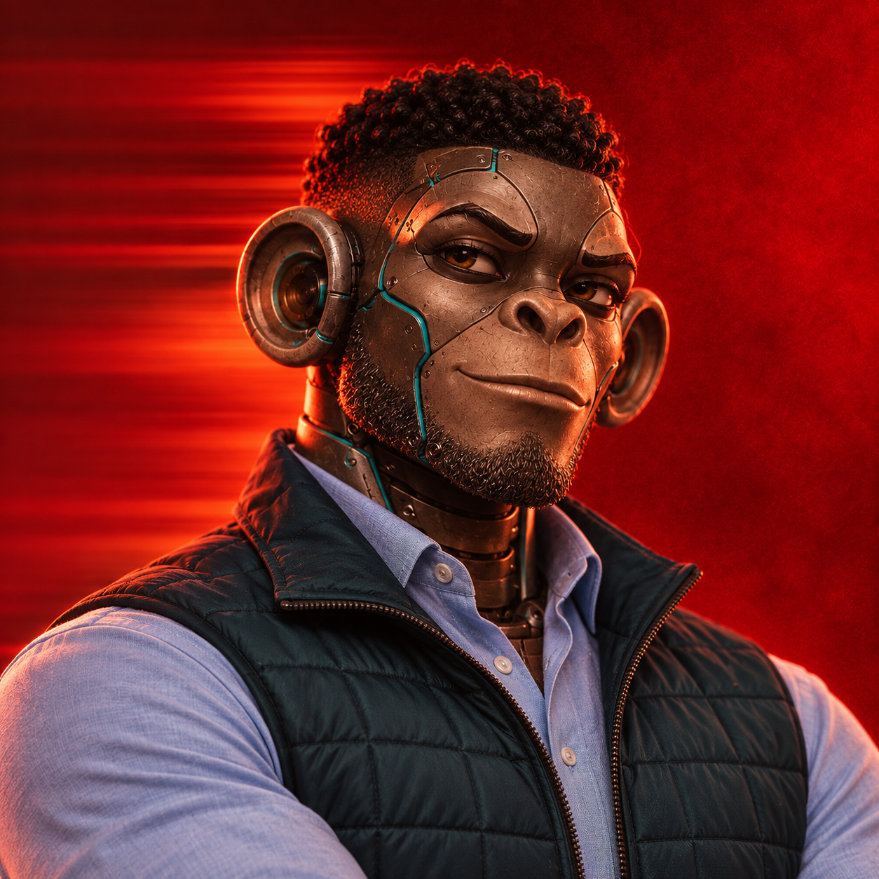 Robot monkey portrait of the Revenue Operations Manager