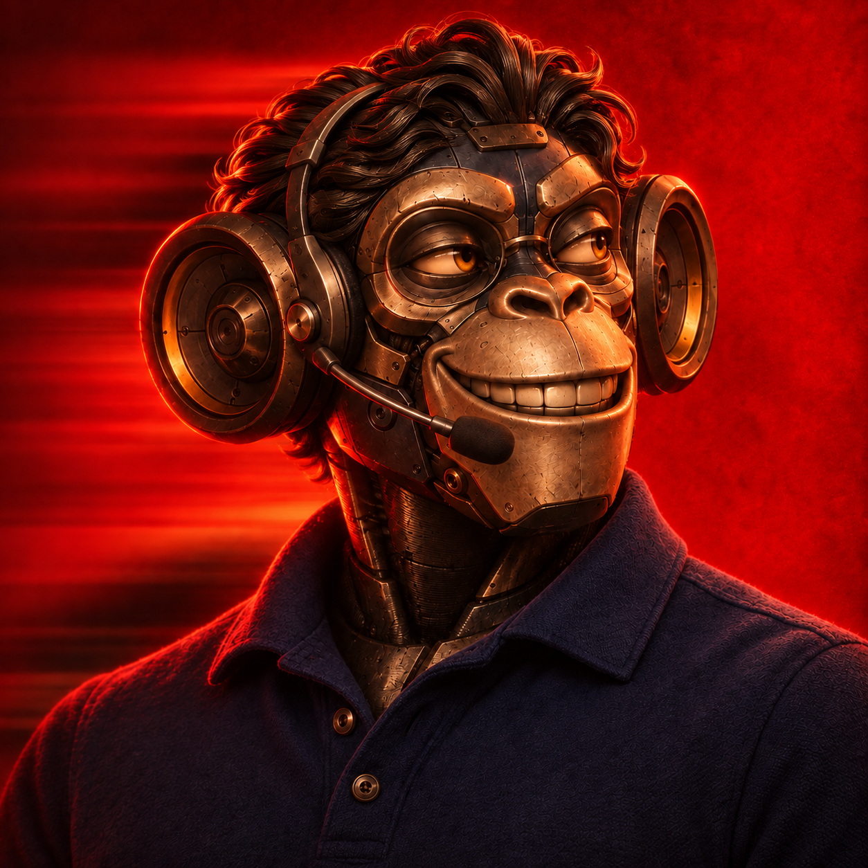 Robot monkey portrait of the Outbound Calling Specialist